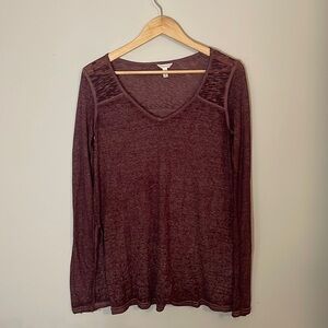 Aeropostale Thin Long Sleeve V Neck Top
